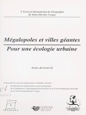 cover image of Mégalopoles et villes géantes